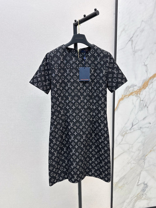 L 25ss monogram denim dress