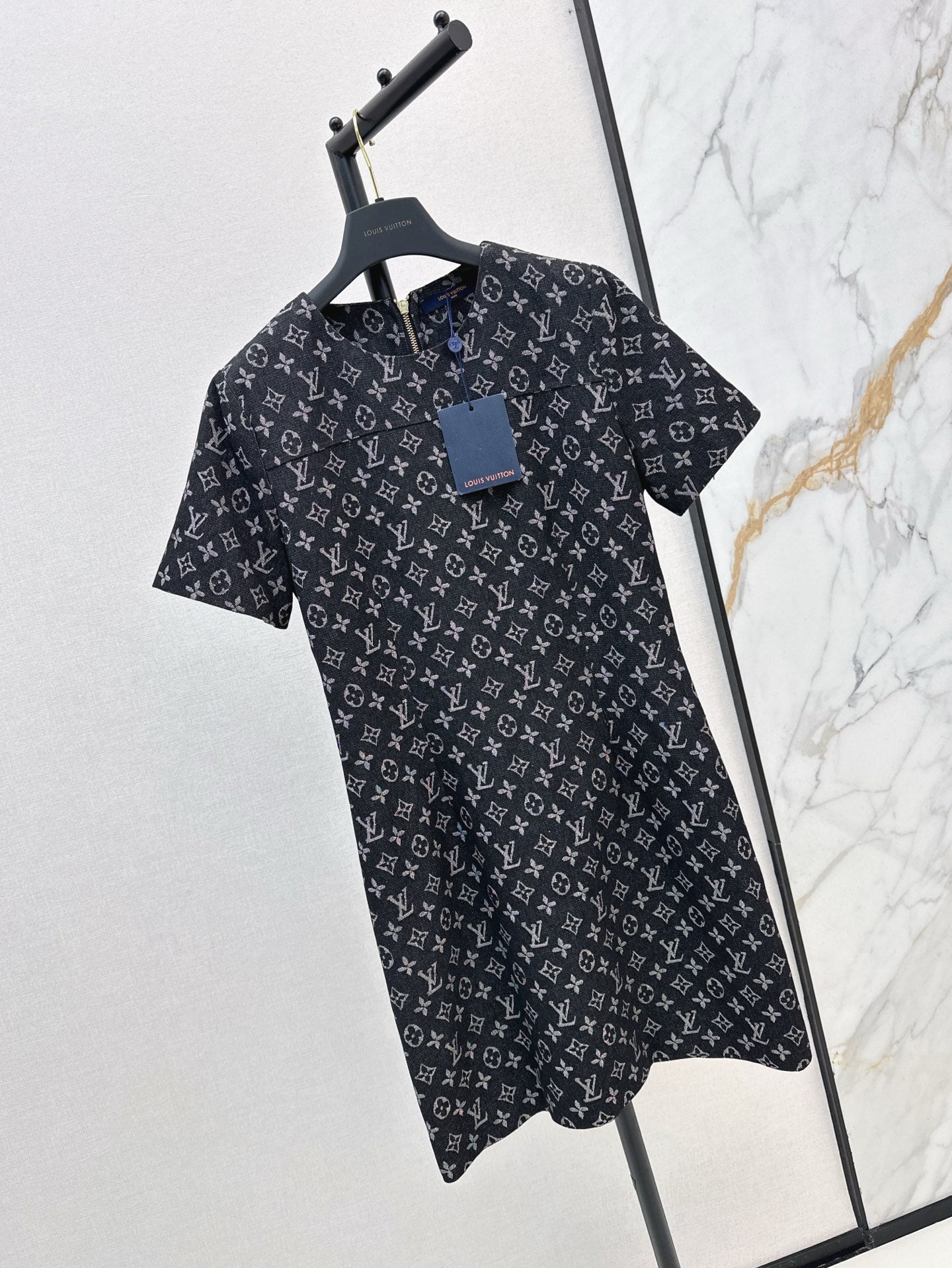 L 25ss monogram denim dress