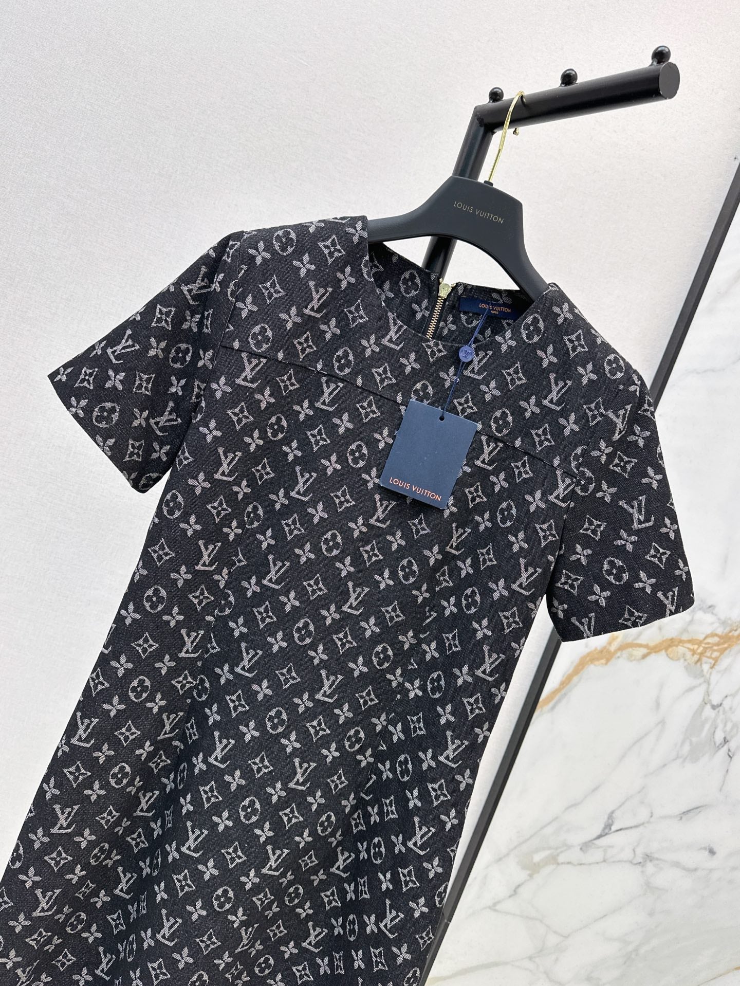 L 25ss monogram denim dress