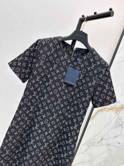 L 25ss monogram denim dress