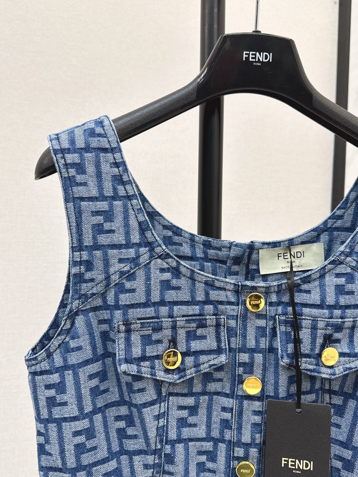 Fe 25ss sleeveless denim dress