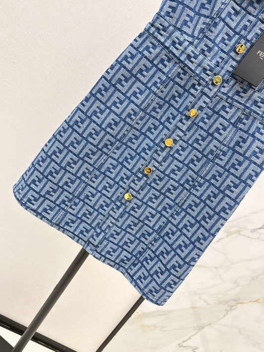 Fe 25ss sleeveless denim dress