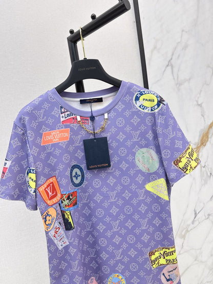 L 25ss print t-shirt