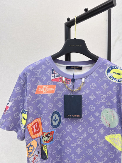 L 25ss print t-shirt