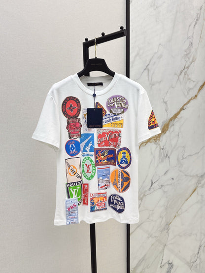 L 25ss print t-shirt