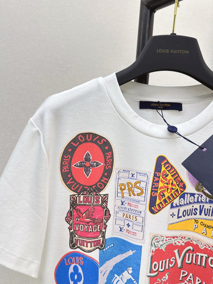 L 25ss print t-shirt