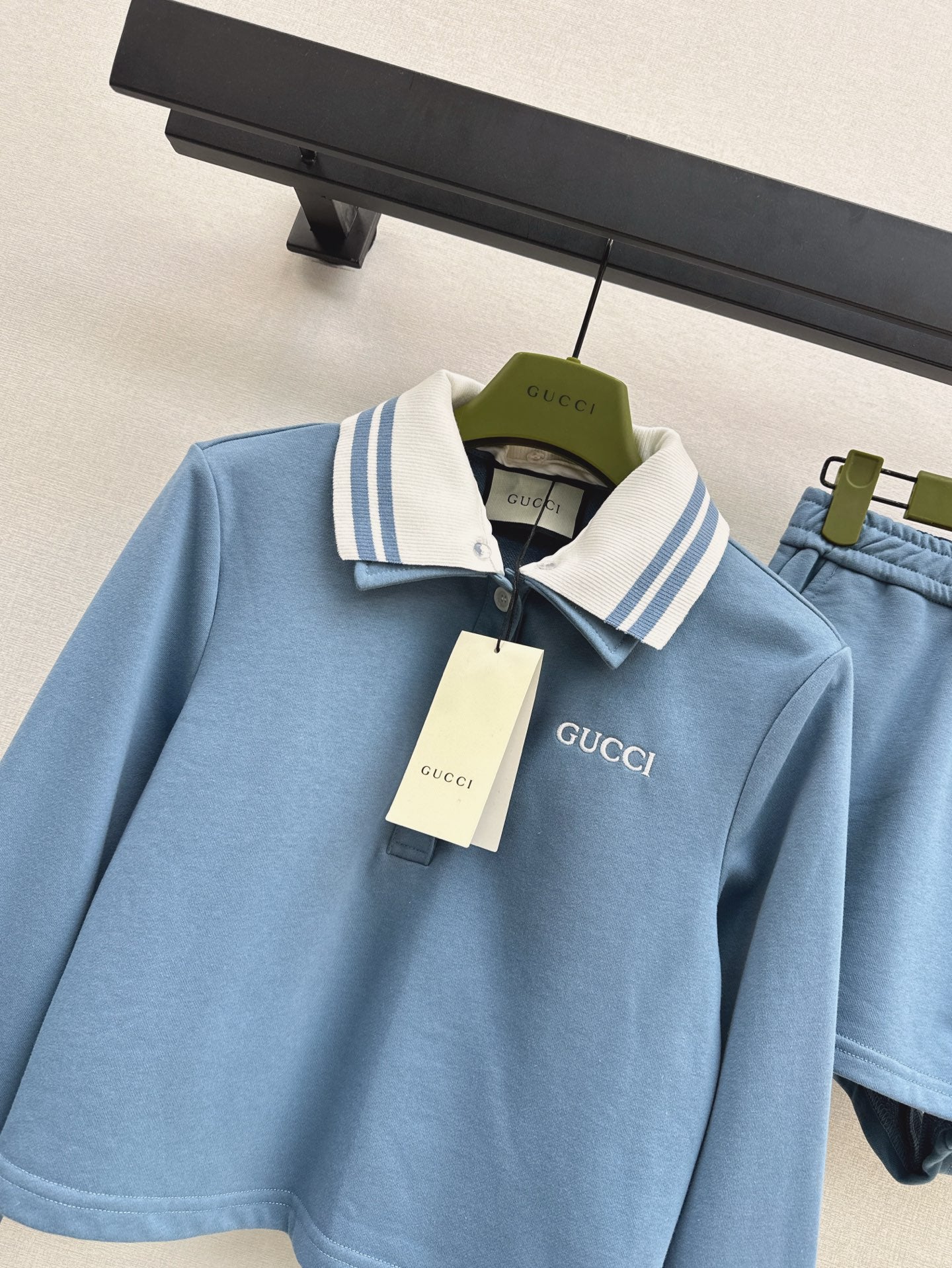 G 25ss crop polo short set