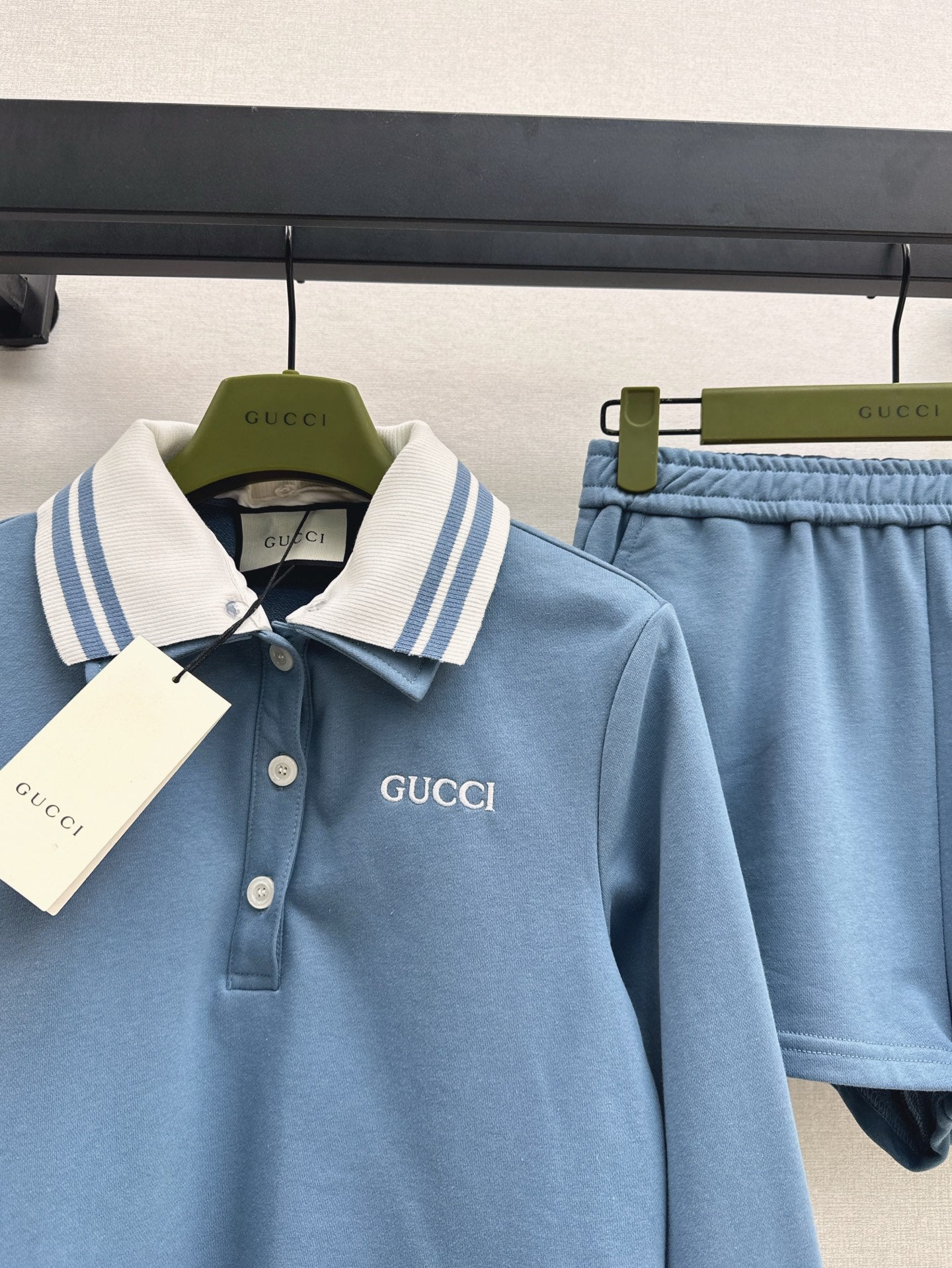 G 25ss crop polo short set