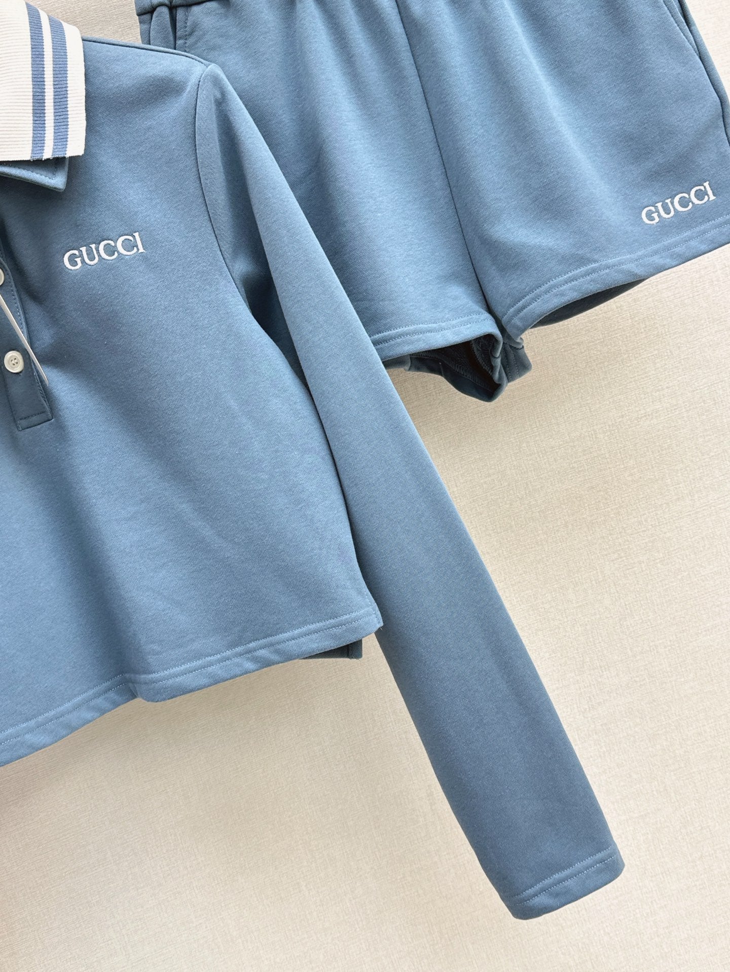 G 25ss crop polo short set