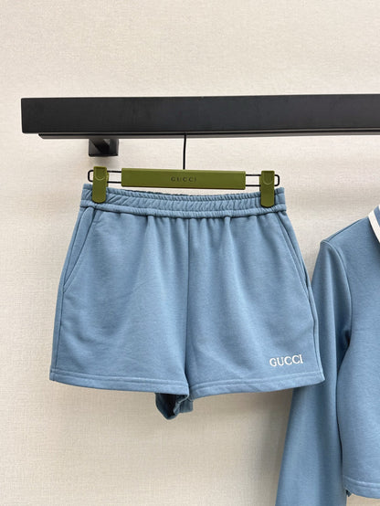 G 25ss crop polo short set