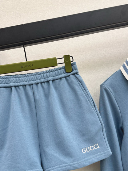 G 25ss crop polo short set