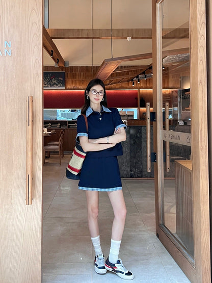 Mi 25ss polo skirt set