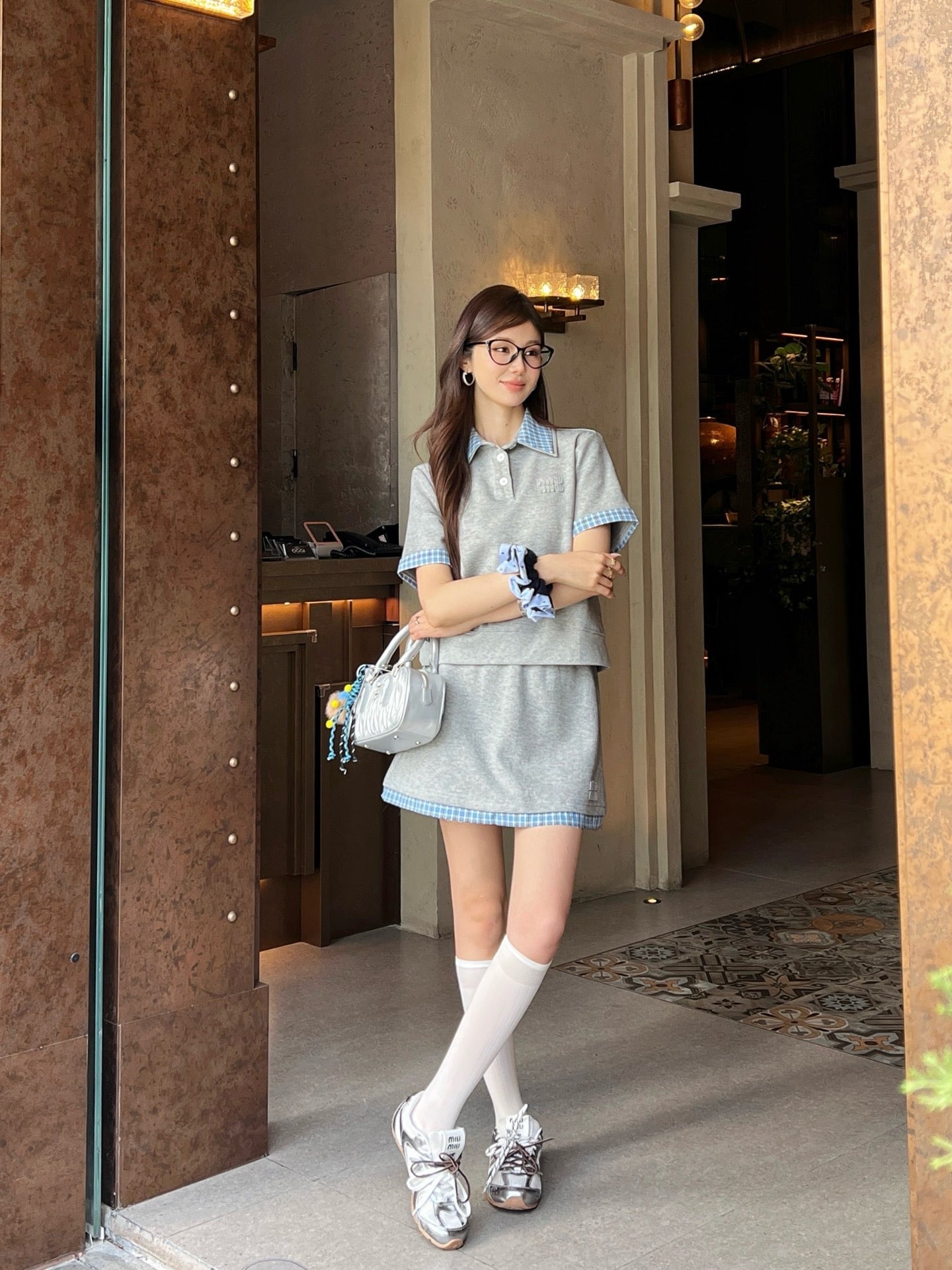 Mi 25ss polo skirt set