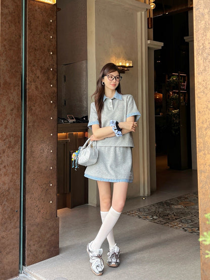 Mi 25ss polo skirt set