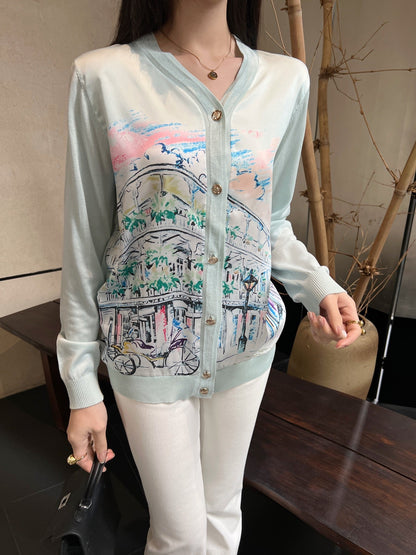 H 25ss tencel cardigan
