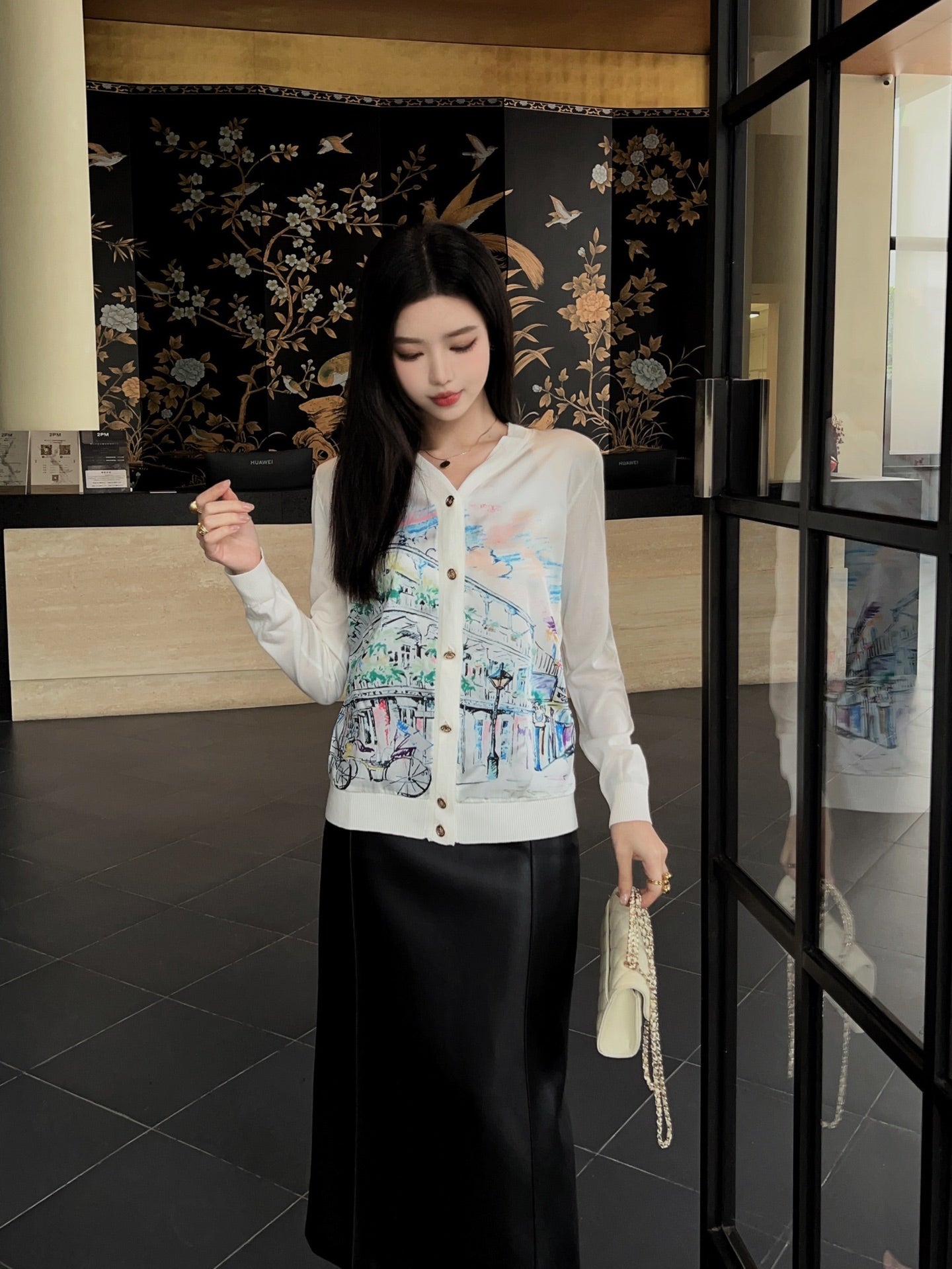 H 25ss tencel cardigan