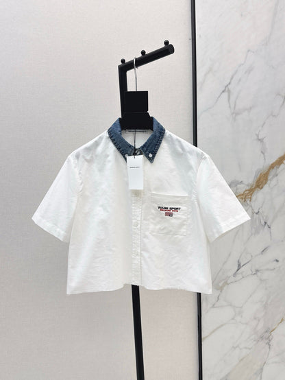 Alexand 25ss crop shirt