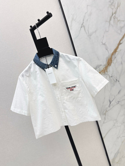 Alexand 25ss crop shirt