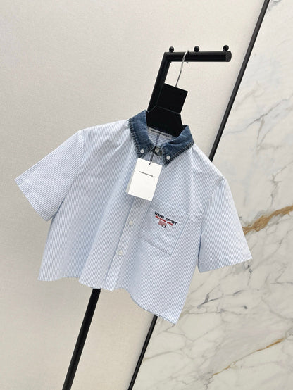 Alexand 25ss crop shirt