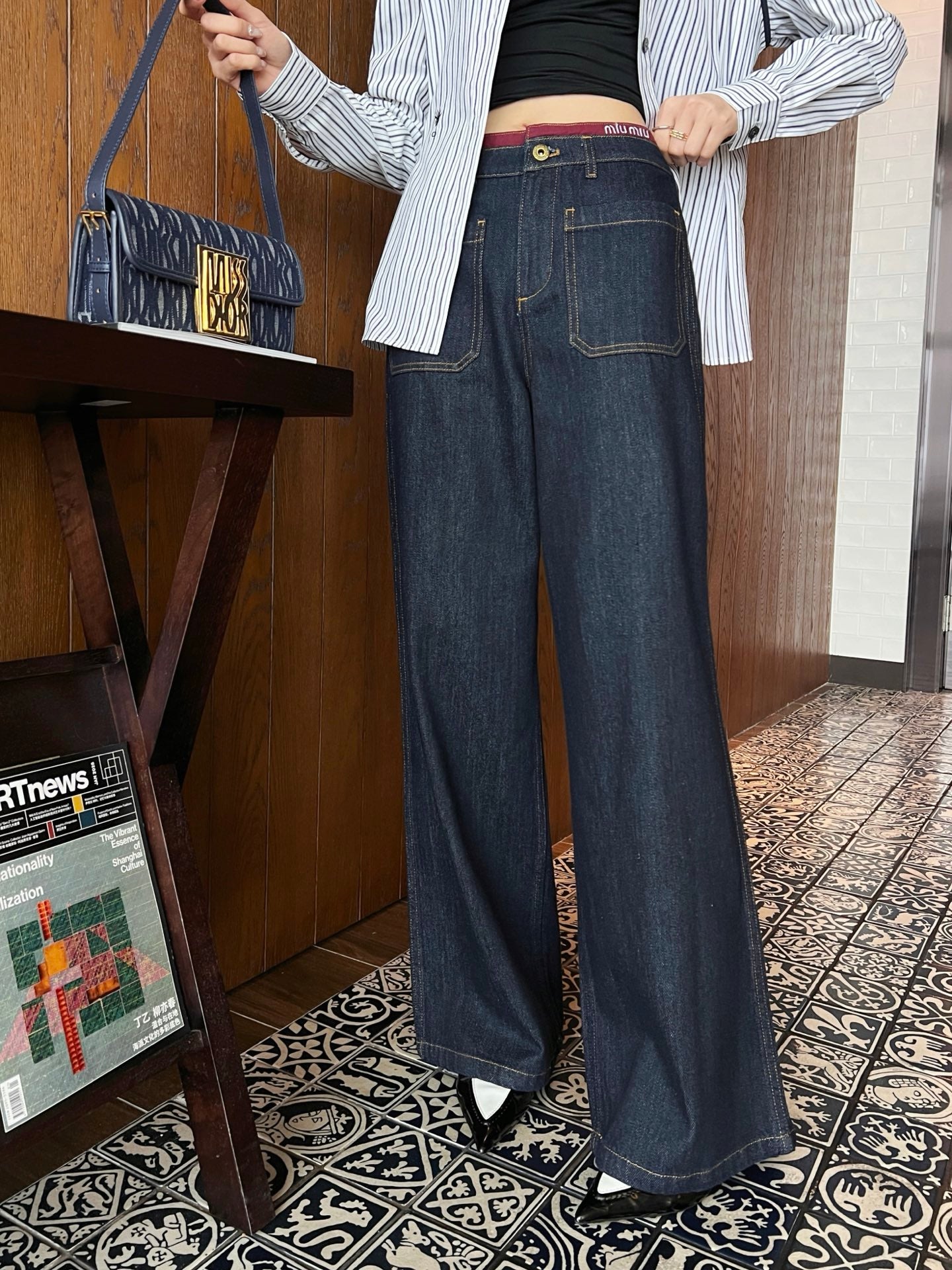 Mi 25ss embroidered jeans