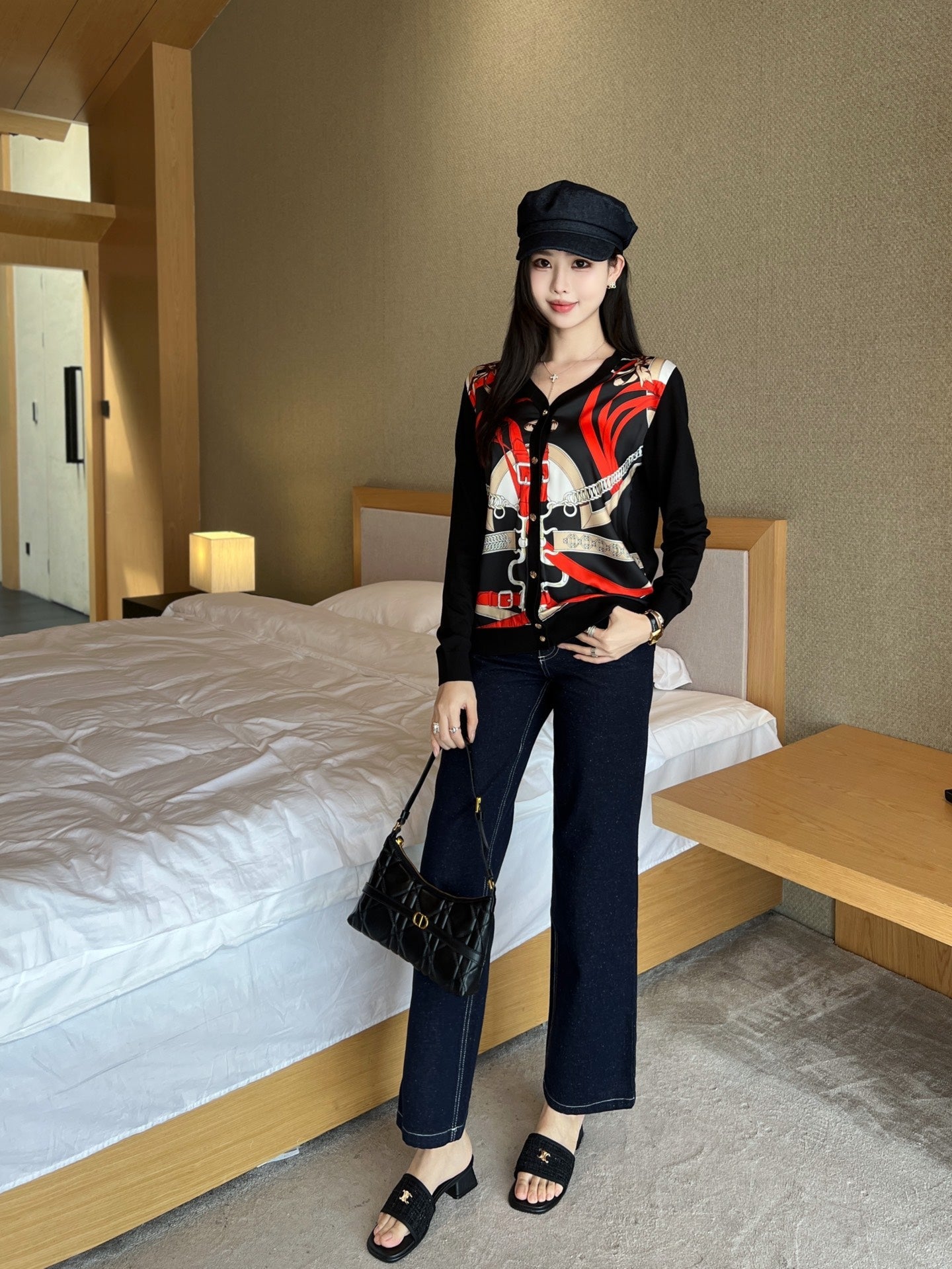 H 24SS tencel cardigan