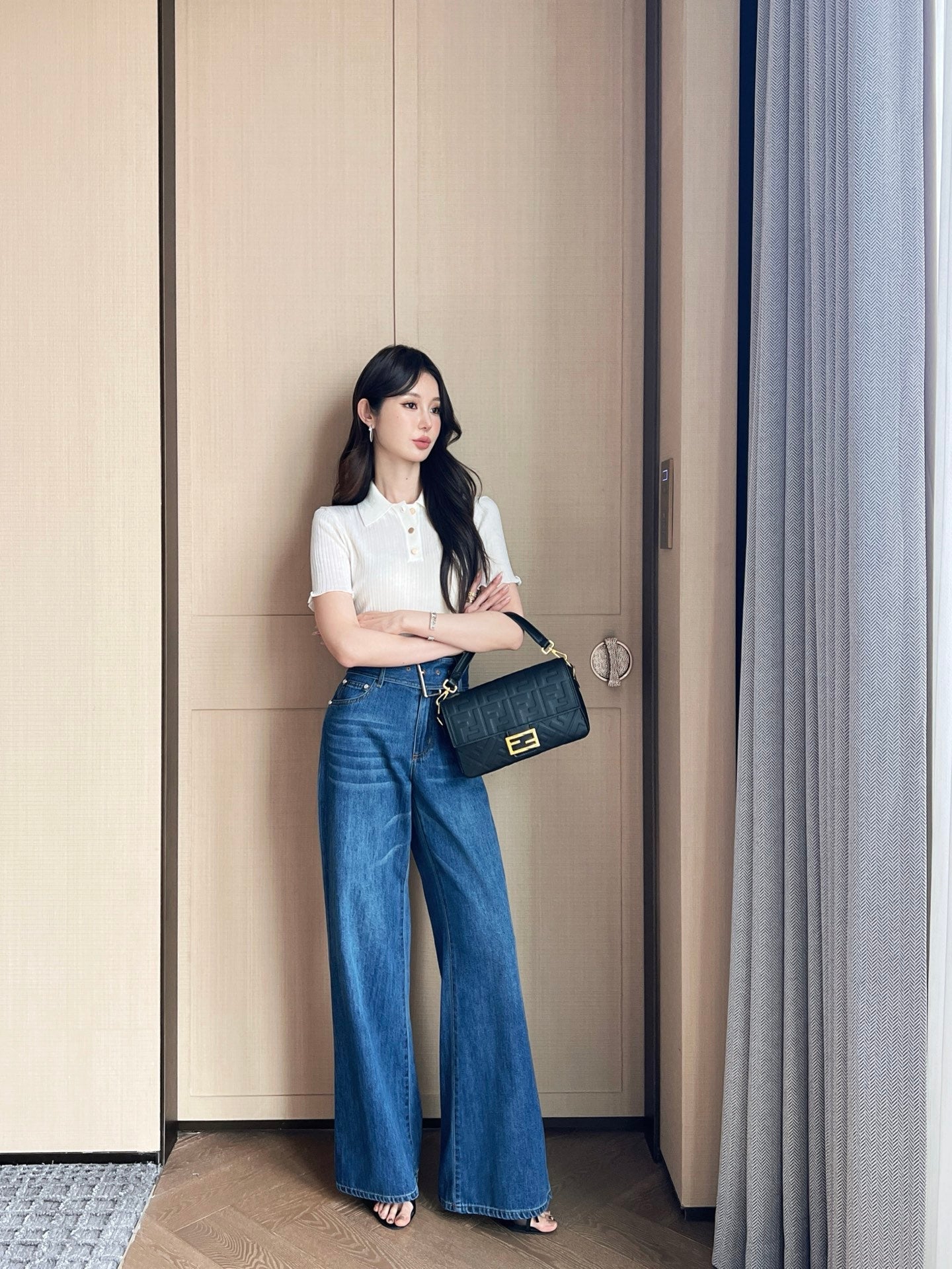 L 25ss belt jeans