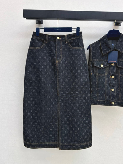 L 25ss monogram denim suit