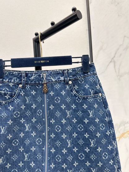 L 25ss denim skirt