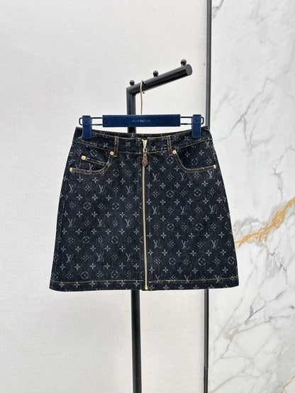 L 25ss denim skirt
