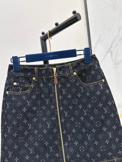 L 25ss denim skirt