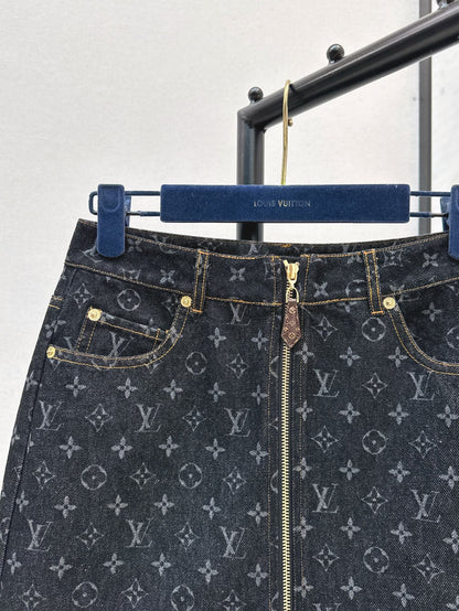L 25ss denim skirt