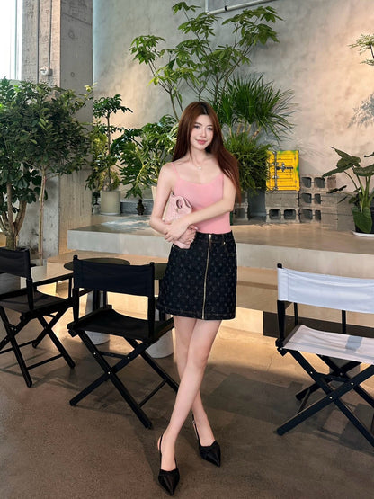 L 25ss denim skirt