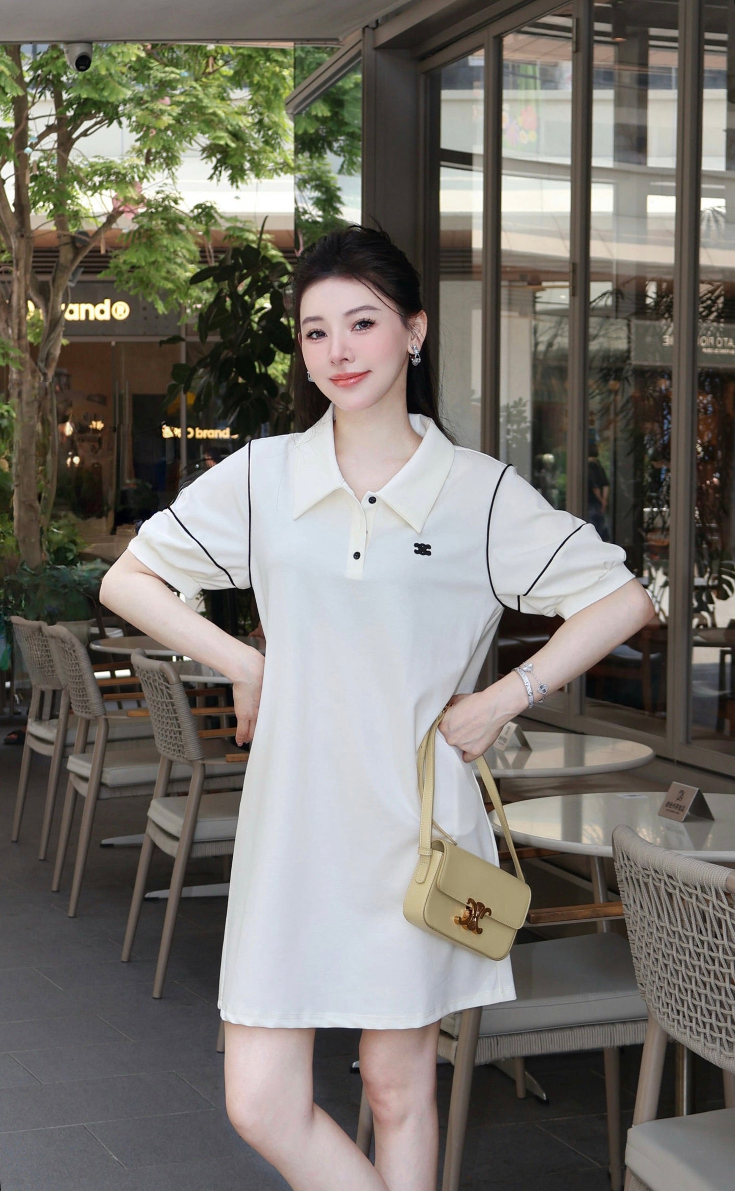 Ce 25ss embroidered dress