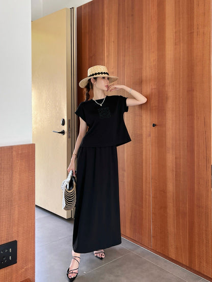 Lo 25ss tee skirt set