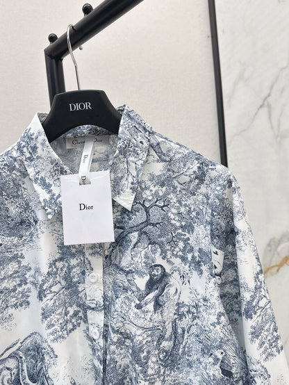 D 25ss print shirt