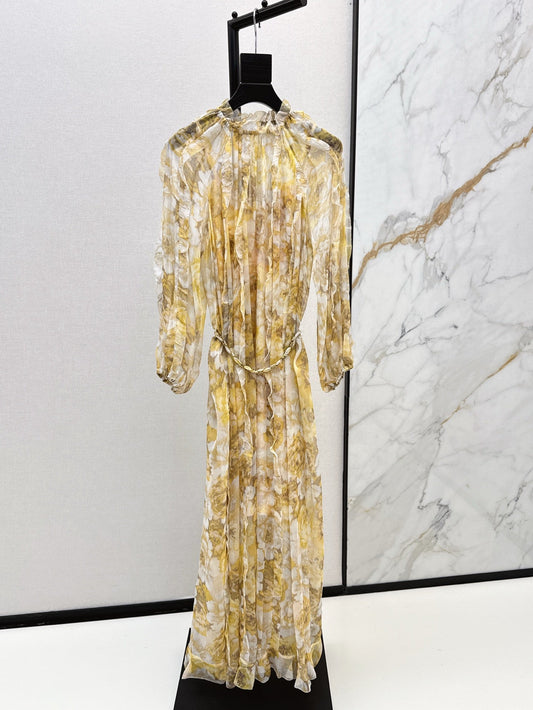 zimm 25ss Silk print dress