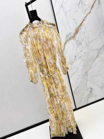 zimm 25ss Silk print dress