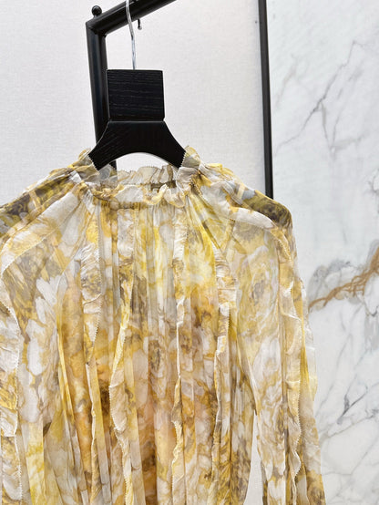 zimm 25ss Silk print dress