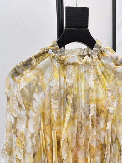 zimm 25ss Silk print dress