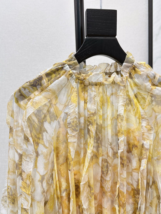 zimm 25ss Silk print dress