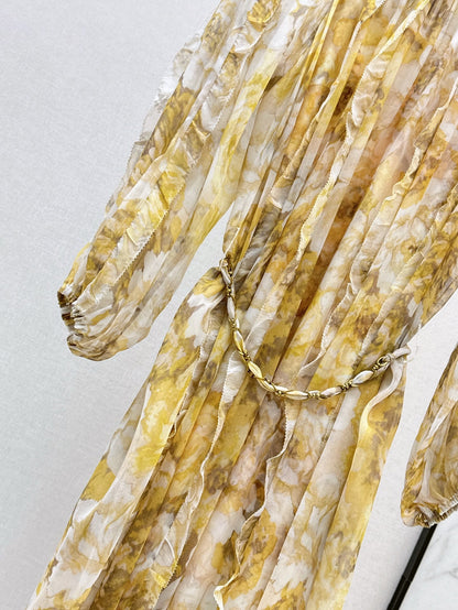 zimm 25ss Silk print dress