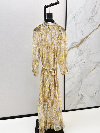 zimm 25ss Silk print dress