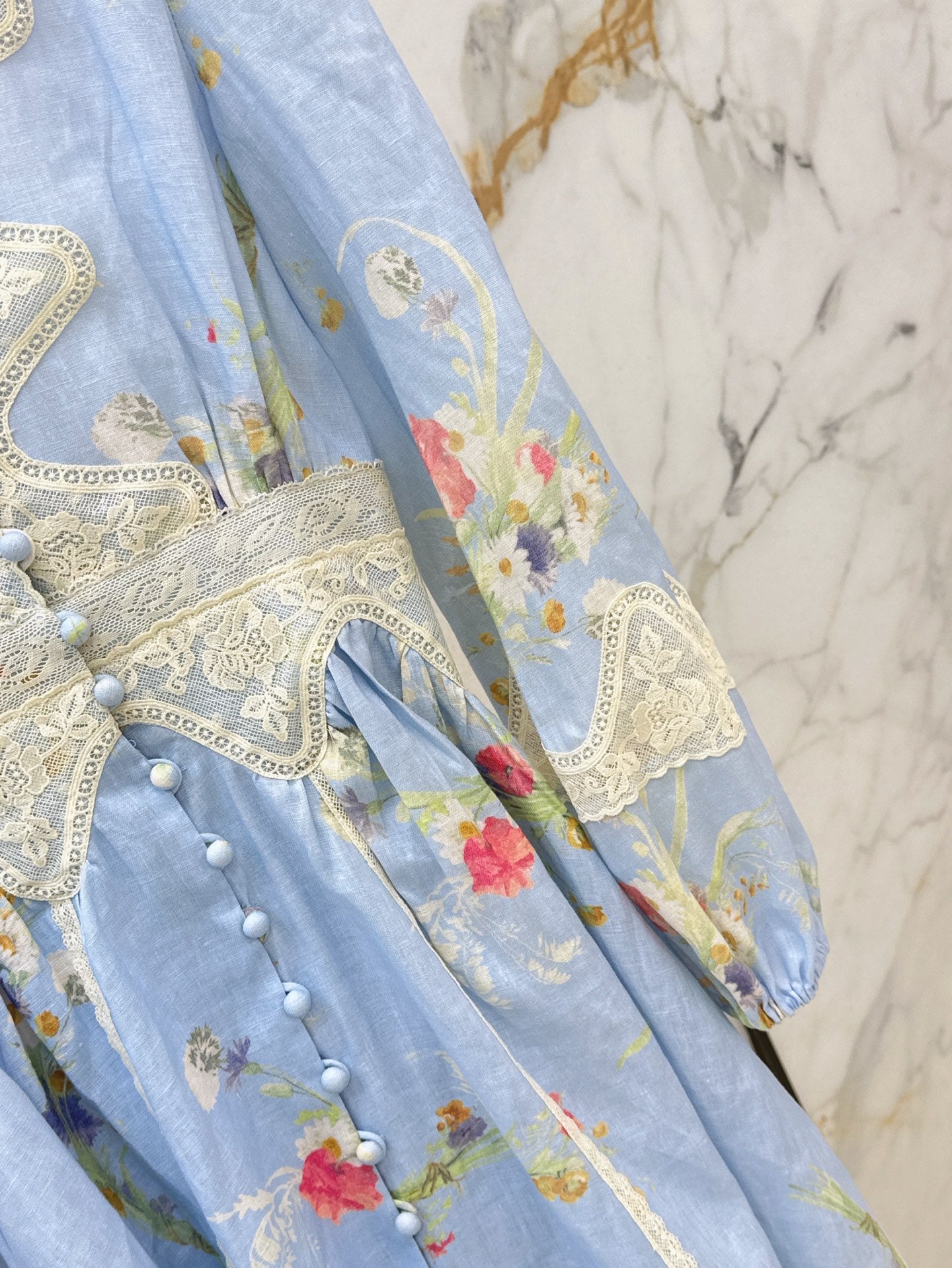 zimm 25ss linen lace dress