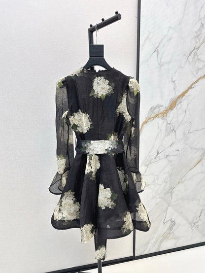 zimm 25ss print silk dress