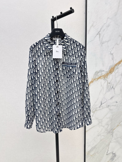 D 25ss print buttons shirt
