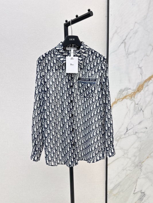 D 25ss print buttons shirt