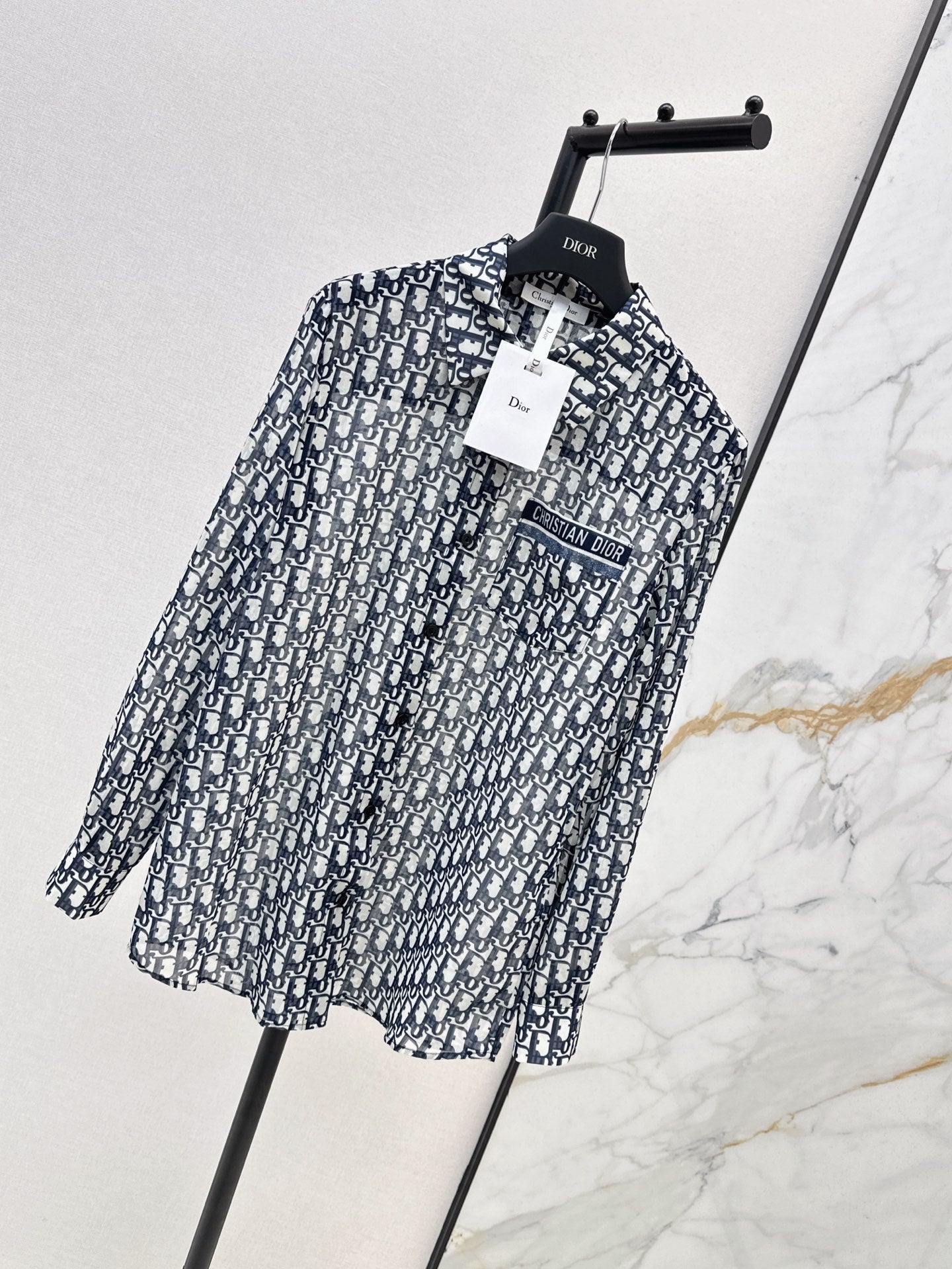 D 25ss print buttons shirt