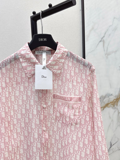 D 25ss print buttons shirt