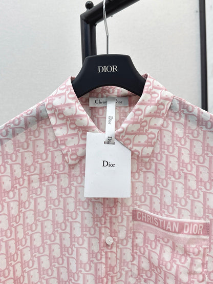 D 25ss print buttons shirt