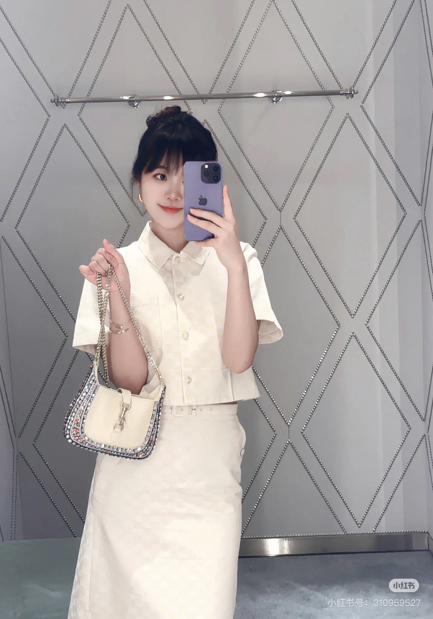 G 25ss jacquard skirt